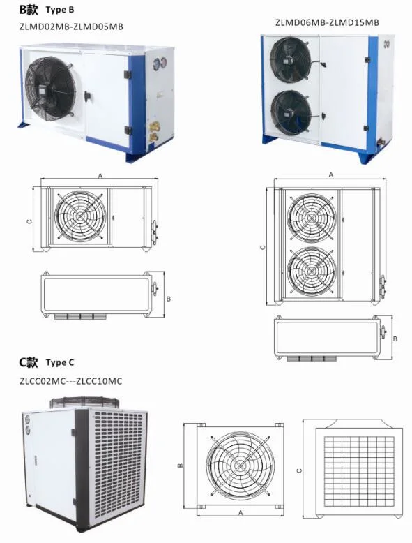 Box Compressor Condensing Unit 2HP 3HP 5HP 6HP 7HP