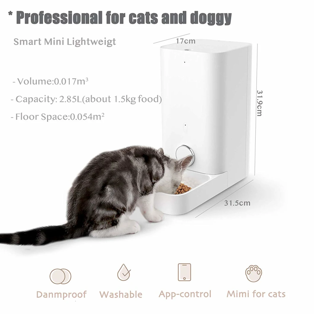 5.9L Large Capacity Never Stuck Automatic Pet Cat&Dog Feeder for Cats and Dogs