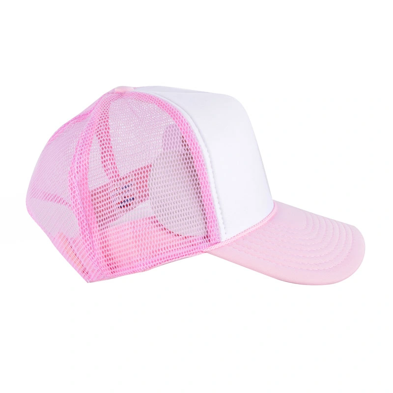 Polyester Mesh Foam Front Baby Kids Hat Children Trucker Cap with String Cord