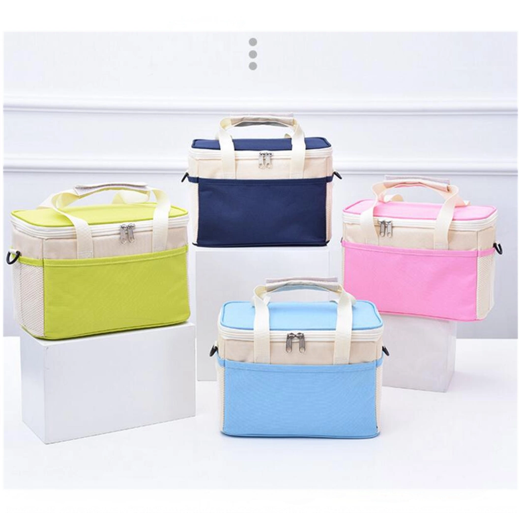 Portable Fashion Shoulder Lunch Bag Tote Cans Cooler Bag