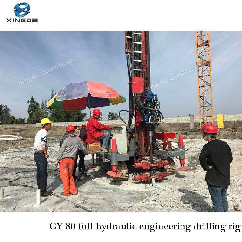 Gy-80 Full Hydraulic Multi-Pipe Rotary Spray Engineering Drilling Machines