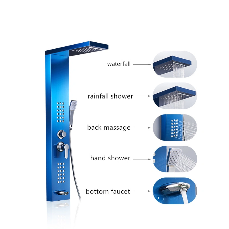 Mini Rain Massage Contemporary Stainless Steel Toilet Shower Panel