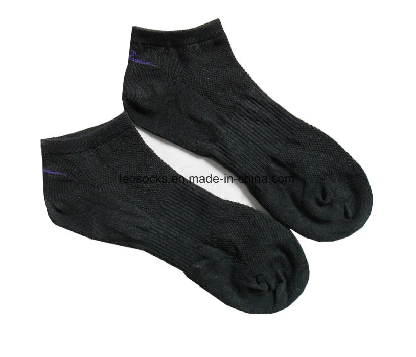 Black Cotton Ankle Socks for Men Athletic Socks