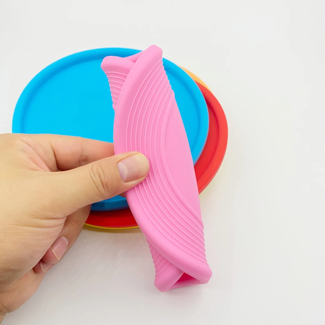 Pet Dog Training Soft Frisbee Throwing Flying Disc Silicone Teeth Fun Toy
