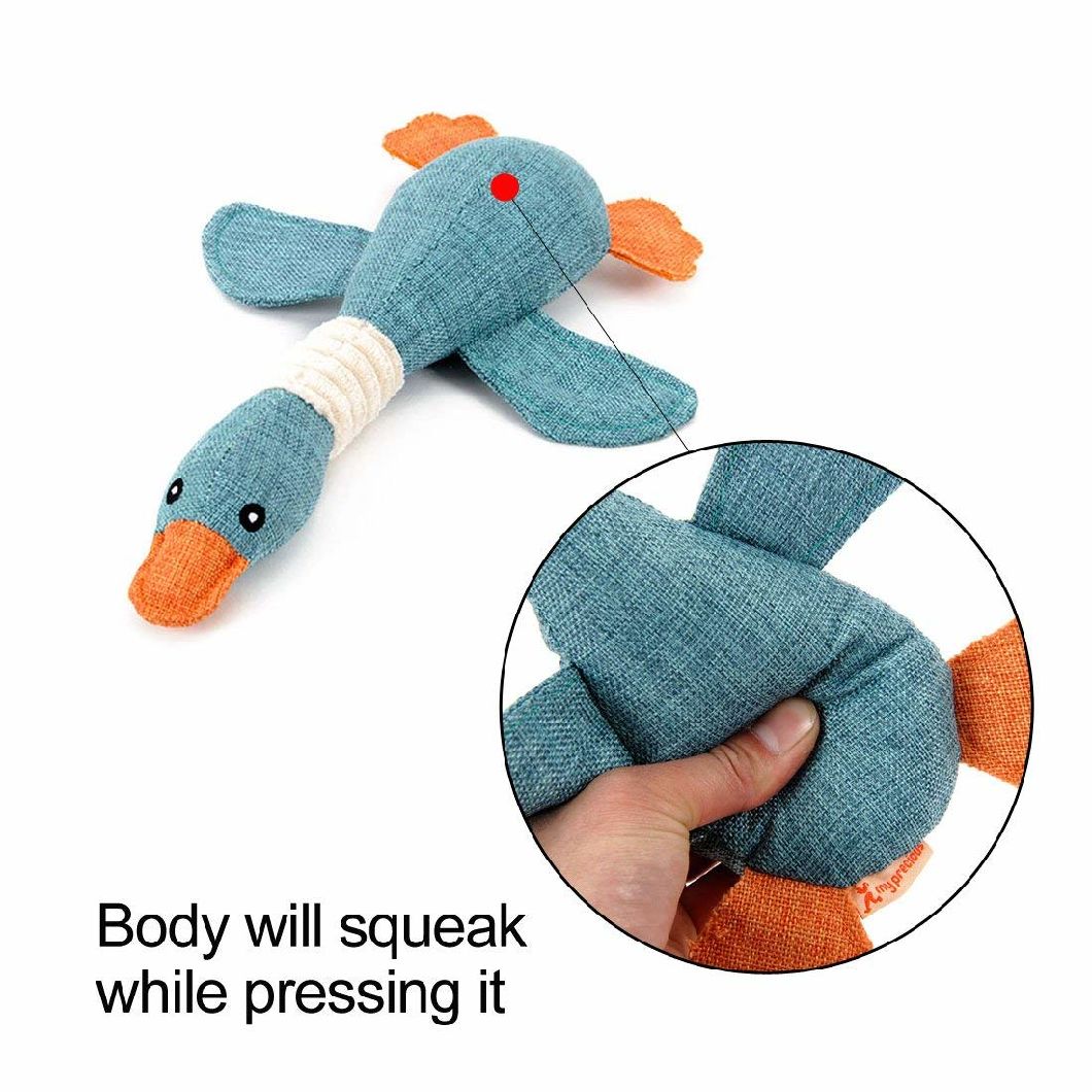 Durable Flying Duck Pet Toys Squeaky Indestructible Dog Chew Toy