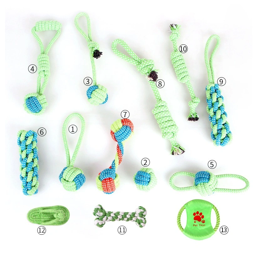 Hot Selling 13PCS Cotton Rope Chew Play Bite Pet Dog Toy for Pet