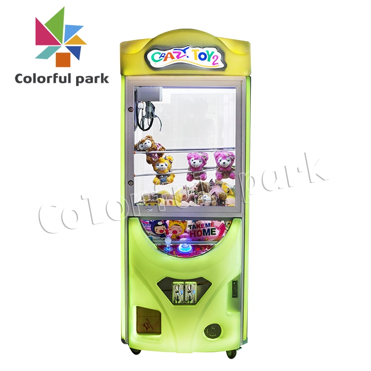 Colorful Park Coin Gift Crazy 2 Toy Vending Prize Machine Game Center Prize Claw