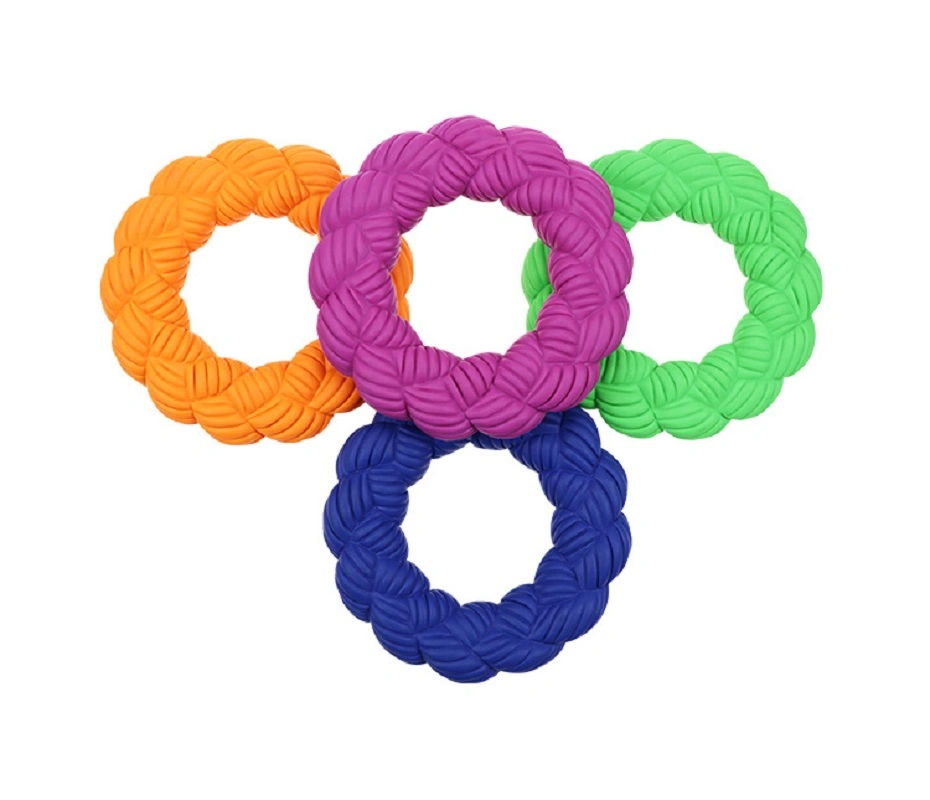 Dog Round Rubber Toy, Dog Chewer, Puppies Teething Cleaner, Non Toxic Pets Safe Bite Toys Esg16607