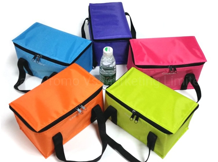 Picnic Disposable Polyester Insulated Lunch Tote Shoulder Food Cooler Bag (AKB117)