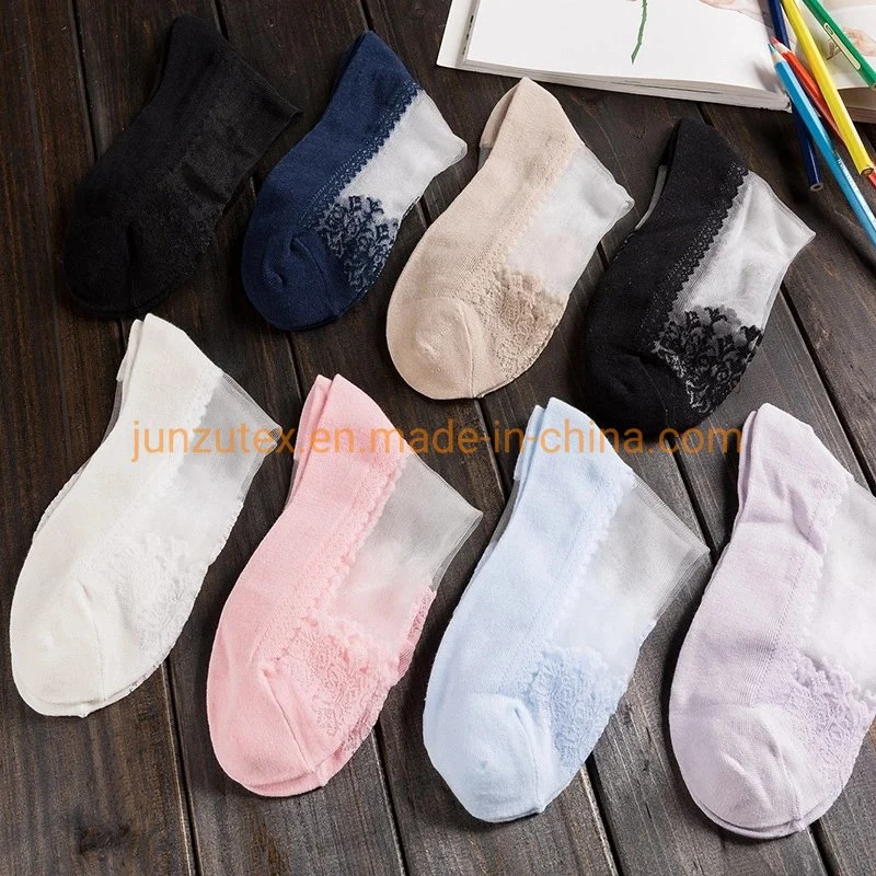 Comfortable Fashion Sexy Lace Women Thin Short Socks Pink Soft Low Cut Ankle Socks Short Summer Socks Women