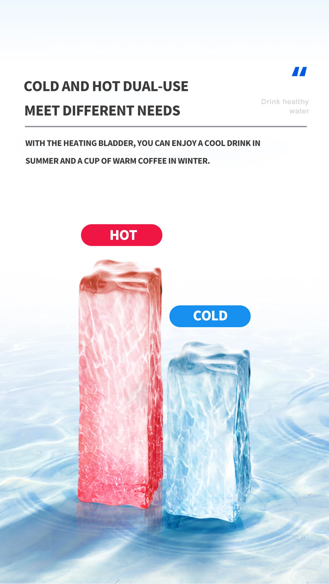 [Italy Hot Sale]2021 Design Hot and Cold Compressor Cooling Floor-Standing Water Dispenser By601