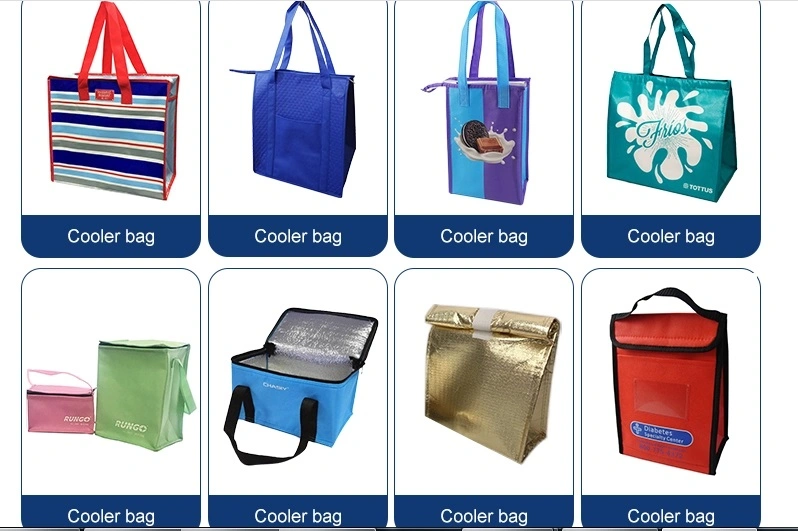 Reusable Lunch Thermal Cooler Bag Food Insulated Promotional Non Woven Cooler Bag