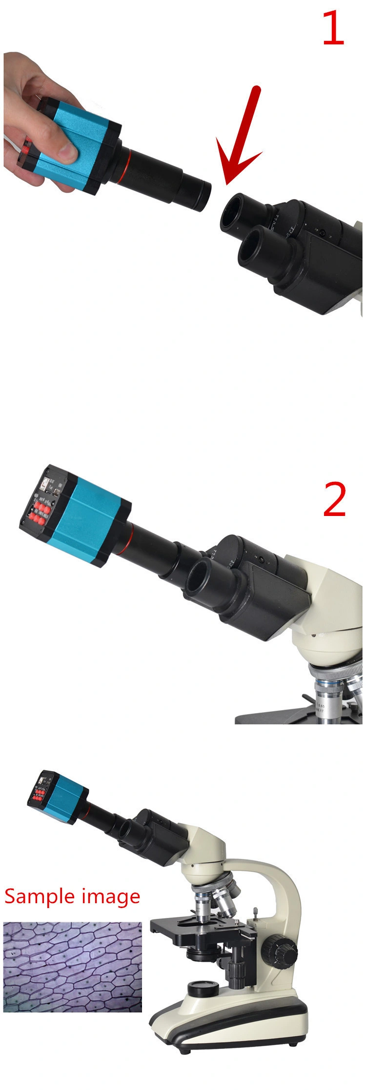 14MP C-Mount Adapter Electronic Eyepiece CCD Digital Microscope Camera