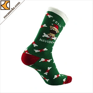 162056sk- Fashion Design Geometric Pattern Knitted Christmas Socks for Women