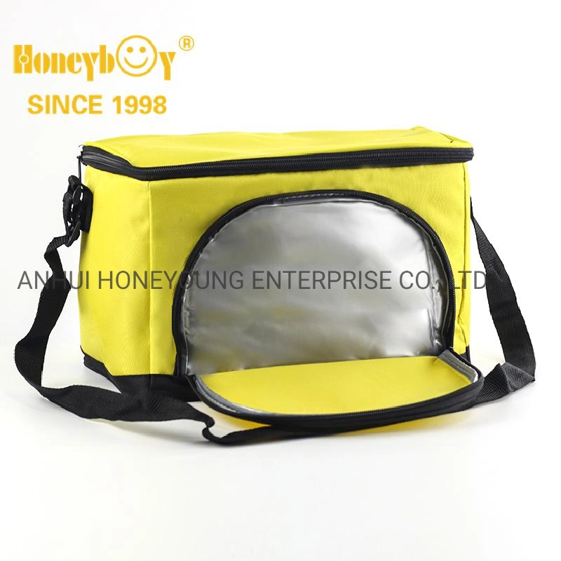 Polyester 10L Lunch Bag Travel Insulated Aluminum Foil Cooler Bag