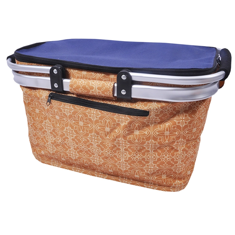 Printed Oxford Picnic Basket for Beautiful Insulated Tote Bag Kit Insulated Lunch Tote for Women & Men Picnic Backpack