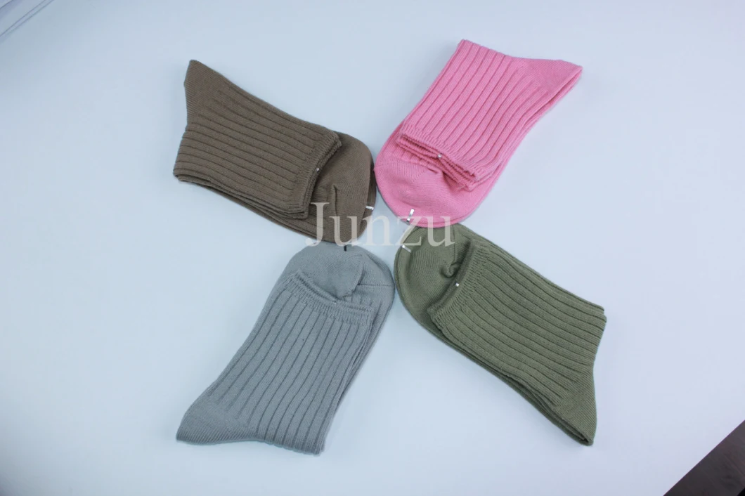 Fashionable Hot Rib Crew Double Needle Rib Cotton Crew Socks Cheap Price Best Quality Function Sports Ankle Crew Sock