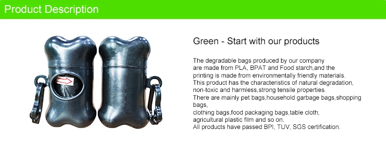 100% Biodegradable Dog Feces Bag Trash Can Dispenser Fecal Bag Set Pet Dog Garbage Cleaning Supplies