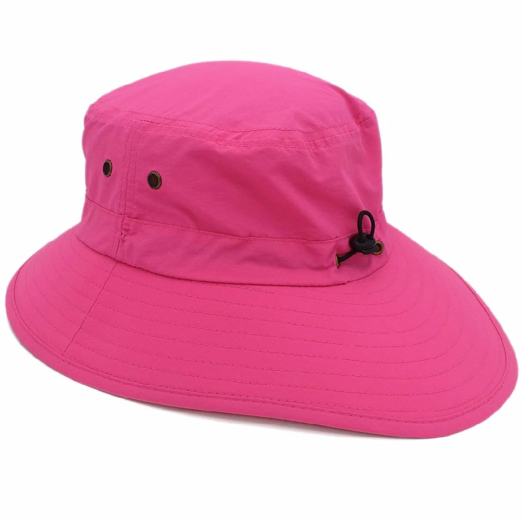 Polyester Bucket Quick Dry Fit Hat with Adjustable Toggle String