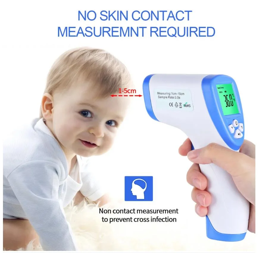 Hot Sale Body Infrared Baby Thermometer Gun Forehead, Digital Laser Infrared Laser Temperature Gun