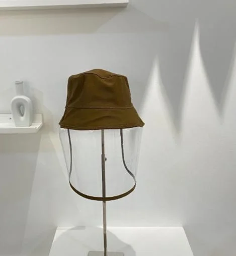 Summer 2020 Fisherman Hats Plastic Face Shield Custom Sun Protective Bucket Hat with Custom Logo