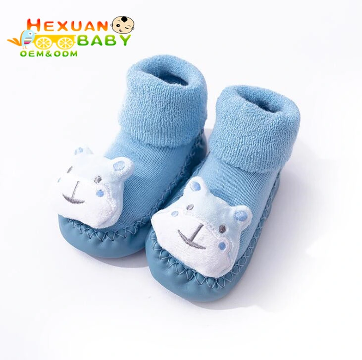 Hot Sale Summer Thin Solid Rubber Soles Non-Skid Cotton Baby Socks