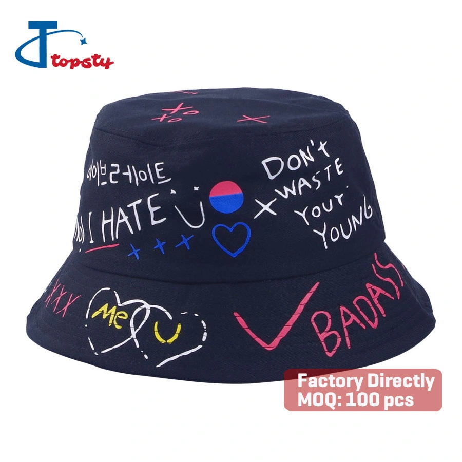 Custom Hip Hop Boy's and Girls Custom Graffiti Art Printing Baseball Caps