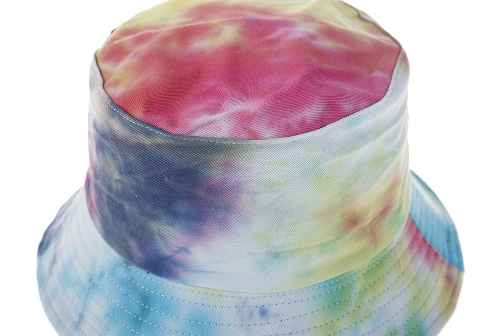 Hot Sell Pink Designed Running Summer Reversible Tie-Dye Buckets Hat