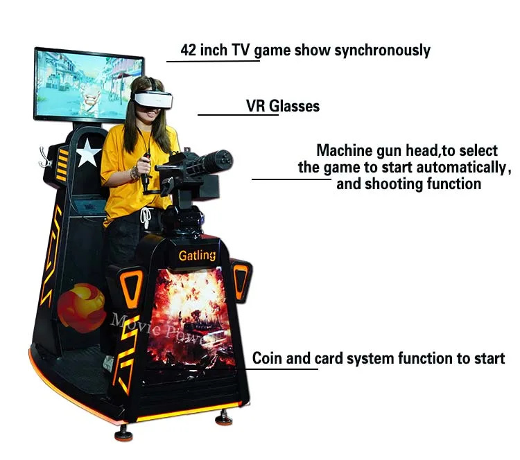 Virtual Reality Simulator Gatling 9d Vr Simulator Game Machine