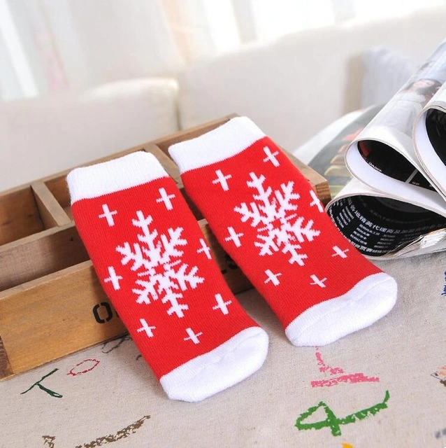 New Christmas Socks Women Cotton Funny Socks with Pattern Print Red Cute Kawaii Female Short Warm Socks High