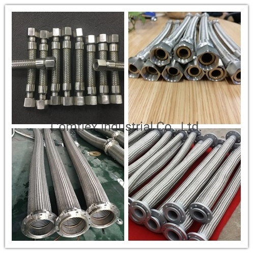 High Quality Stainless Steel Corrugated Wire Braided Flexible Hose with Welded End Fittings