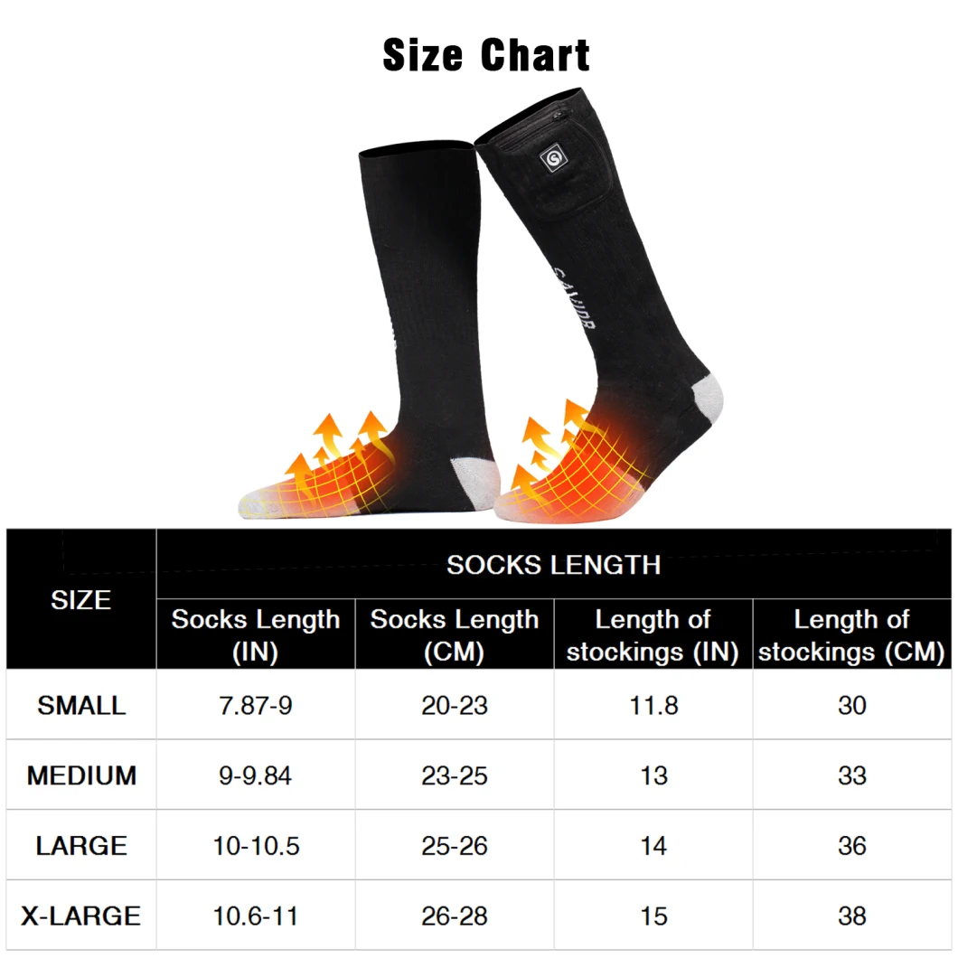 Heating Ski Socks Winter Men and Women Socks Outdoor Heated Sock