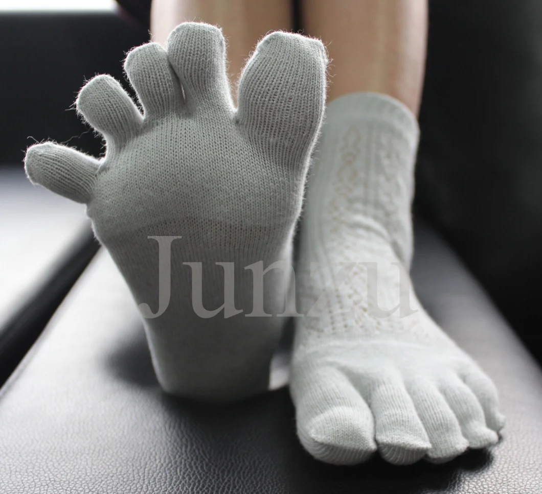 Fashionable Women Five Fingers Toe Socks Rib Socks