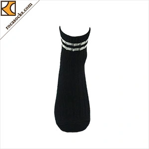 165085sk-Funky Glitter Metallic Yarn Stripe Socks
