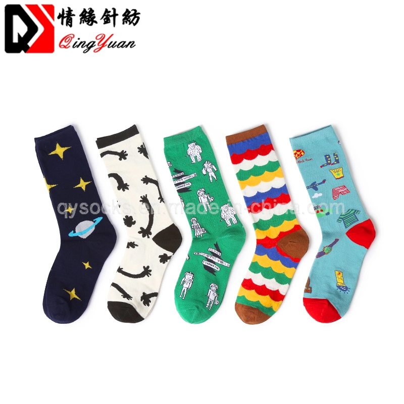 Jacquard Socks Custome Pattern Funny Socks Men Crew Socks