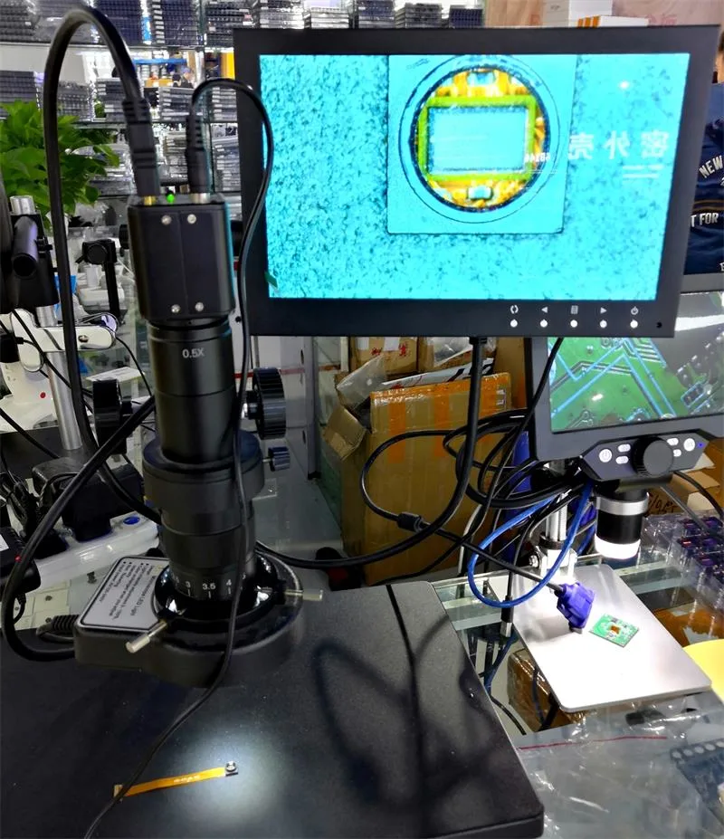 48MP Panasonic CMOS HDMI USB Microscope Industrial Camera for PCB IC CPU Phone Soldering Repair