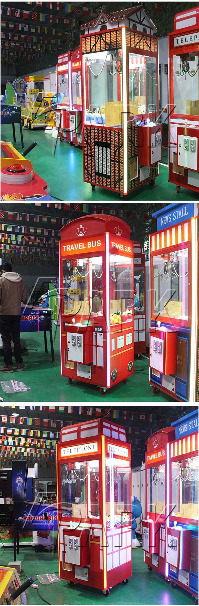 Big British Style Toy Claw Machine Vending Game Machines