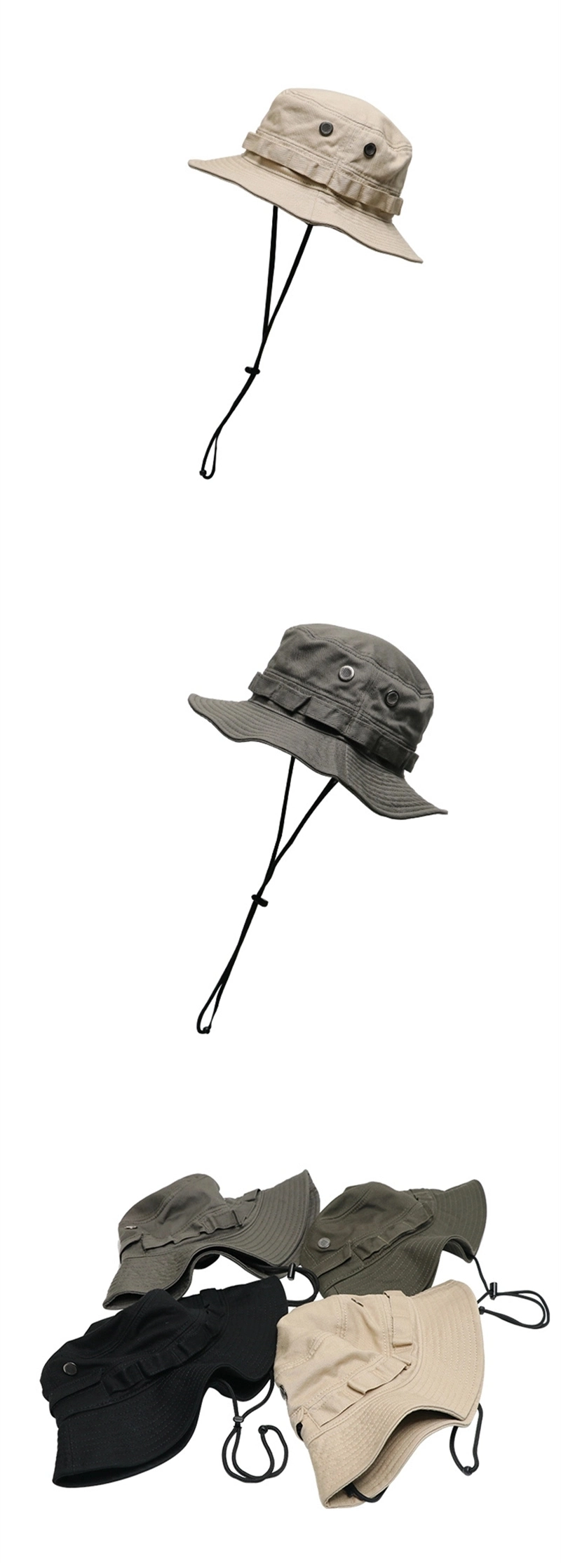 Plain Cotton Fisherman Camo Tactical Hat Popular Brand Man Cotton Customize Bucket Hat