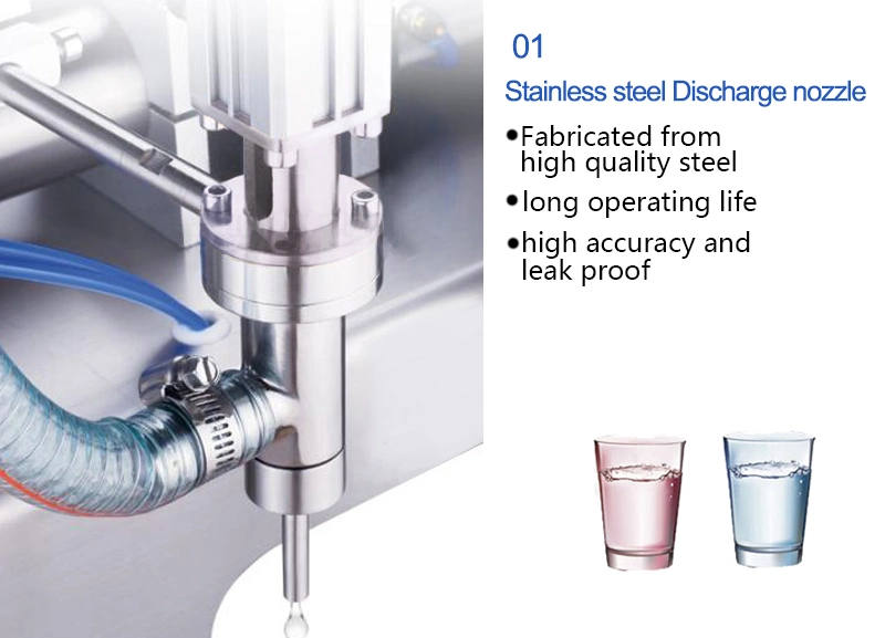 Semi-Auto Pneumatic Horizontal Double Nozzles Shower Gel Liquid Filling Machine