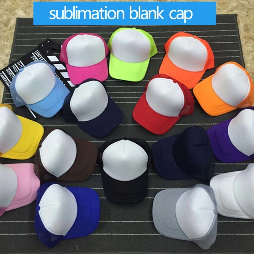 Sublimation Blank Custom Polyester Cotton Baseball Hat Cap (Black color)