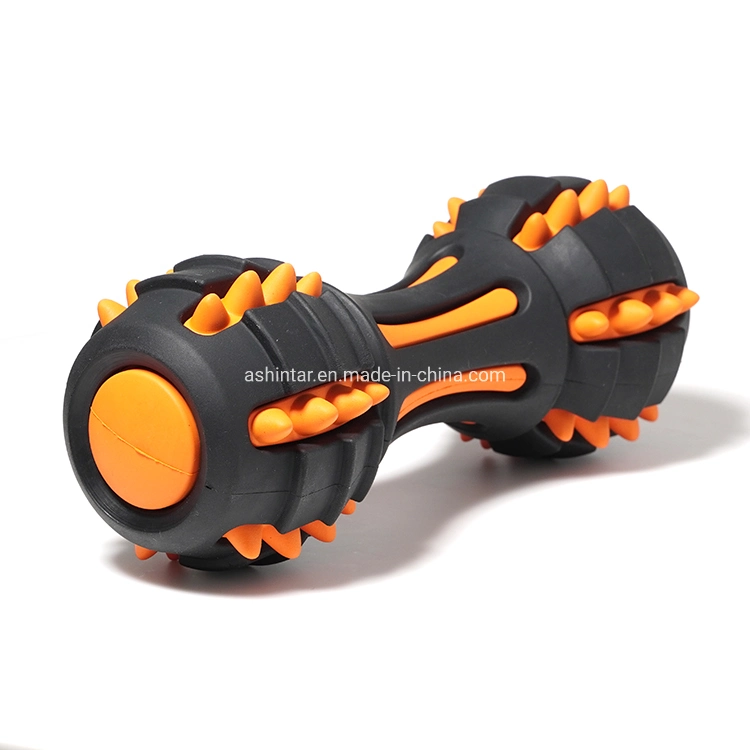 Durable Grinding Teeth Pet Chew Toys Rubber Dumbbell Dog Toys