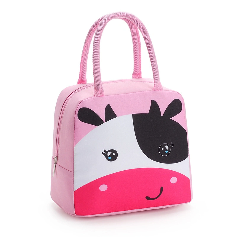 Fashion Oxford Customized Cartoon Bear School Lunch Bag Kids Lunch Bag Insulated Lunch Bag with Zipper