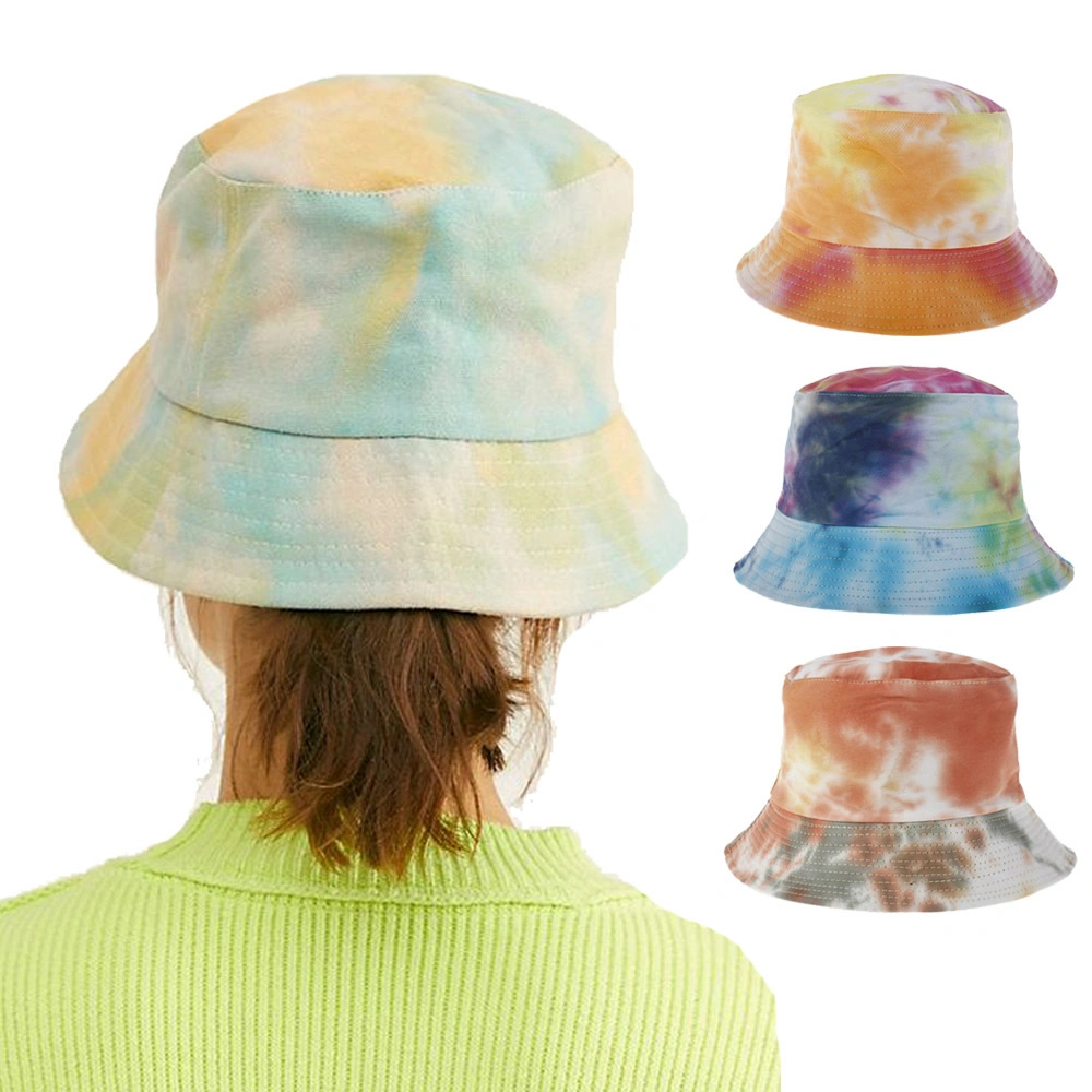 Fashion Blue Designed Running Summer Reversible Tie Dye Fisherman Hat