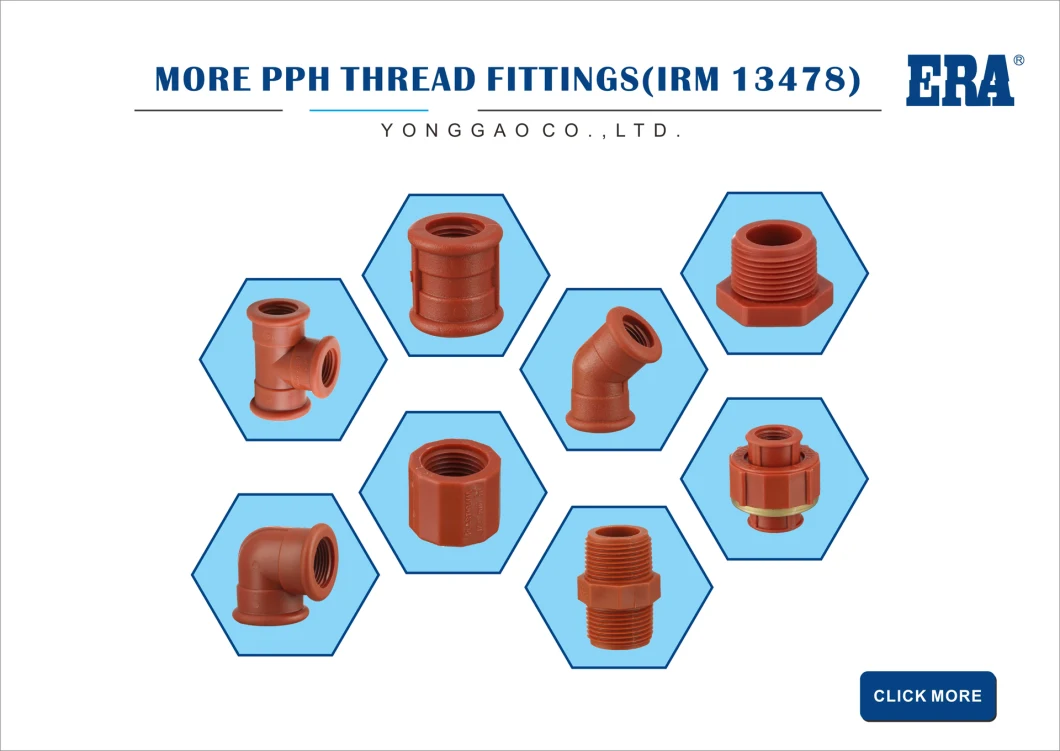 Era Plastic/Pph Thread Pipe & Fittings 90 Degree Elbow M/F