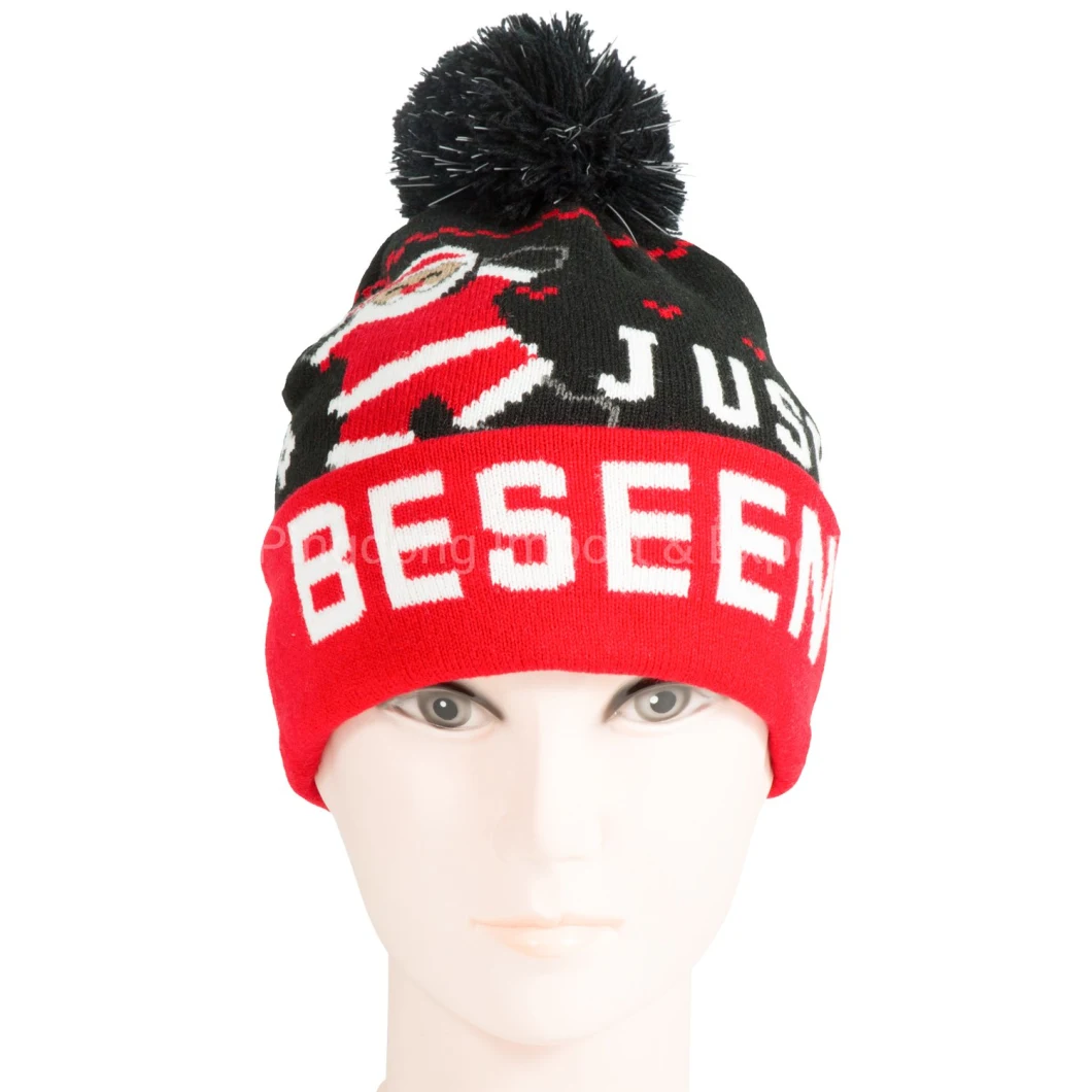 New Winter Festival Xmas Party Hats Kids Caps Women Christmas Knitted Beanies Hat