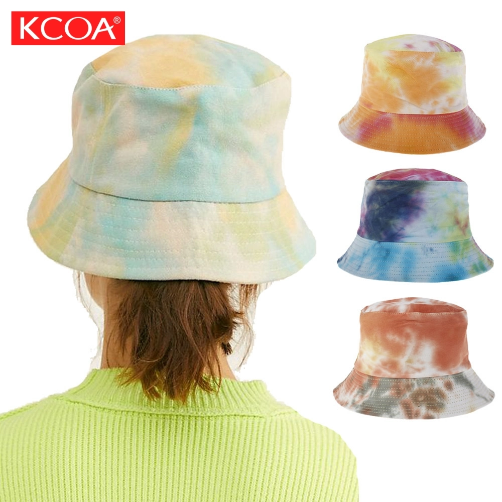 Fashion Blue Designed Running Summer Reversible Tie Dye Fisherman Hat