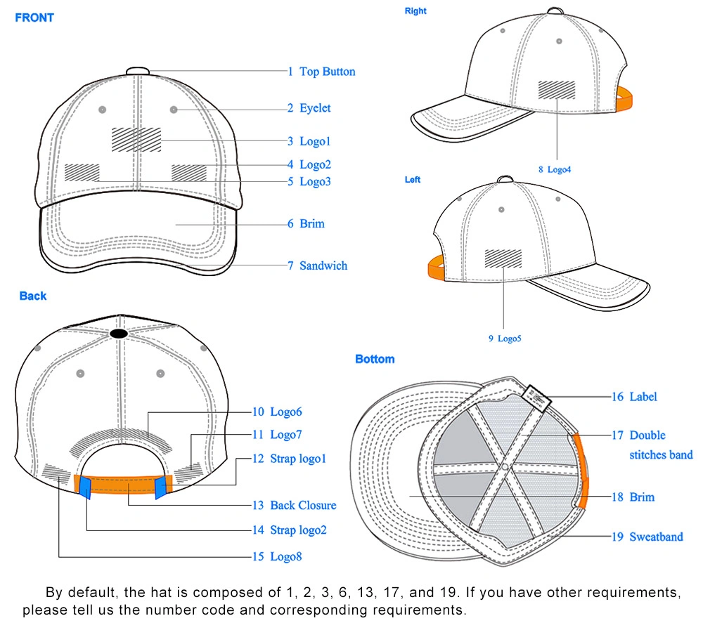 Leather Baseball Cap Hip Hop Cap Sun Hat Custom Cap Camping Cap