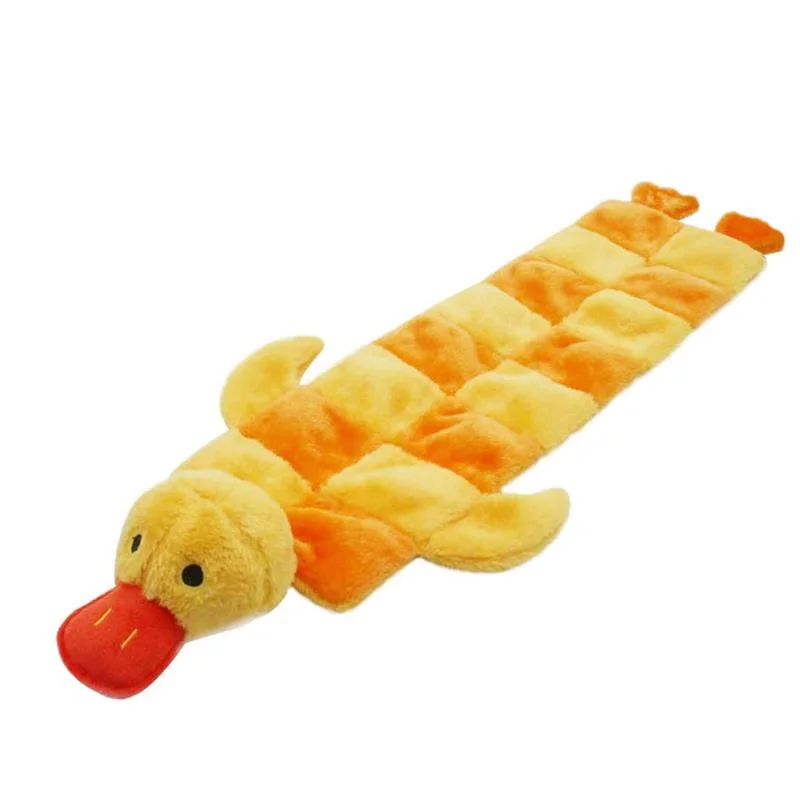 New Design Plush Duck Chew Pet Toys Clean Tooth Cartoon No Stuffed Doll Puppy Dogs Squeaky Toy