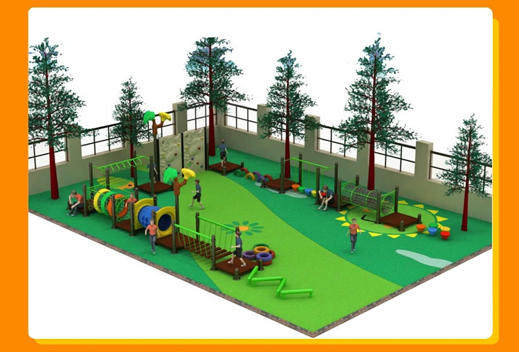 Large Kids Jungle Gym Children Garden Sensory Training Play Area with Climbing Frames