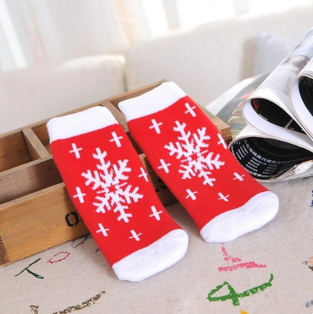 New Christmas Socks Women Cotton Funny Socks Pattern Print Red Cute Kawaii Female Short Warm Socks High Christmas Gift